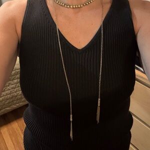 Free People Gold Lariat Necklace